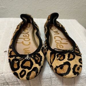Sam Edelman Animal Print Flats with Bow